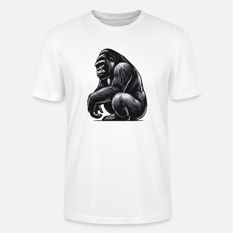 Gorilla - Stanley/Stella Unisex Bio-T-Shirt CRAFTER - Weiß