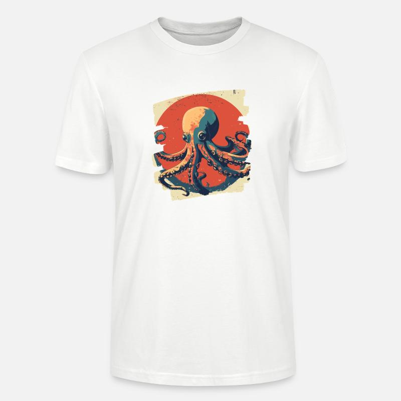 Kraken Oktopus - Stanley/Stella Unisex Bio-T-Shirt CRAFTER - Weiß