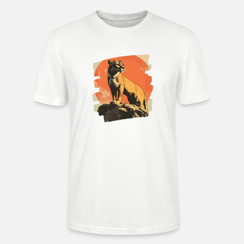 Lion from mountain Retro - Stanley/Stella Unisex Bio-T-Shirt CRAFTER - Weiß