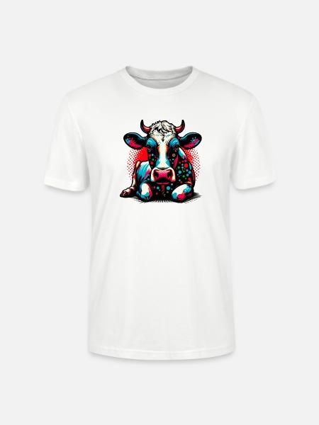Cow - Stanley/Stella CRAFTER Unisex Organic T-Shirt - white