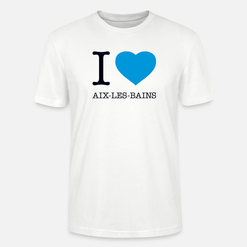 I LOVE AIX-LES-BAINS - Stanley/Stella Unisex Bio-T-Shirt CRAFTER - Weiß
