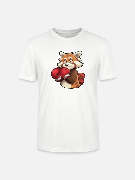 Boxen-Rotpanda-Anhänger - Stanley/Stella Unisex Bio-T-Shirt CRAFTER - Weiß