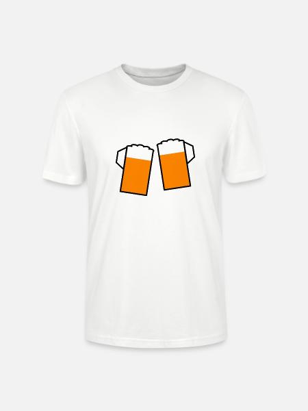 Biergläser Prost Bierglas - Stanley/Stella Unisex Bio-T-Shirt CRAFTER - Weiß
