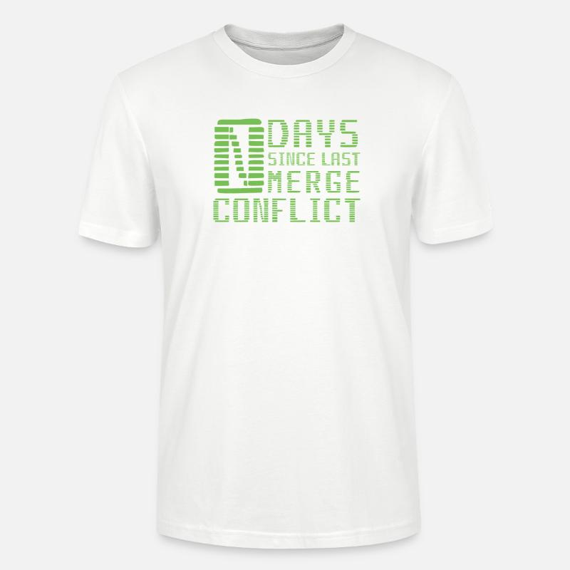 Merge Conflict Software Developer Entwickler Geek - Stanley/Stella Unisex Bio-T-Shirt CRAFTER - Weiß