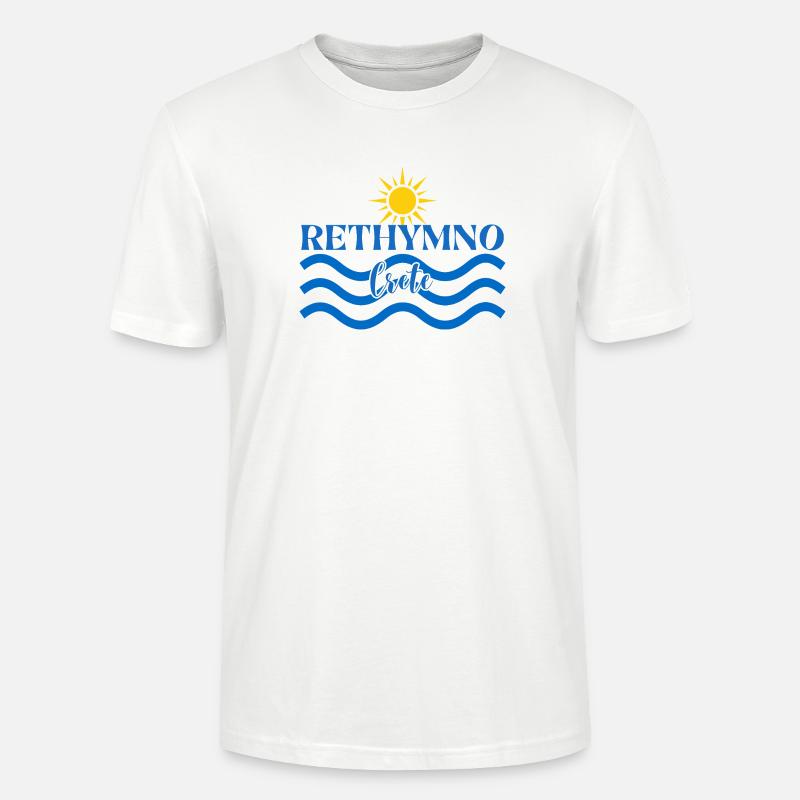 Rethymno Sunset Wave Design - Stanley/Stella Unisex Bio-T-Shirt CRAFTER - Weiß
