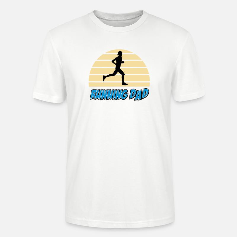 Running dad - Stanley/Stella CRAFTER Unisex Organic T-Shirt - white