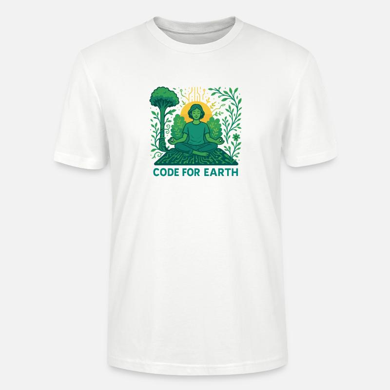 Code pour la Terre - T-shirt bio CRAFTER Stanley Stella Unisexe - blanc