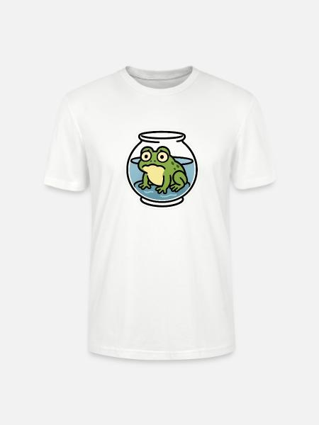 Frog in a Bowl - Stanley/Stella CRAFTER Unisex Organic T-Shirt - white