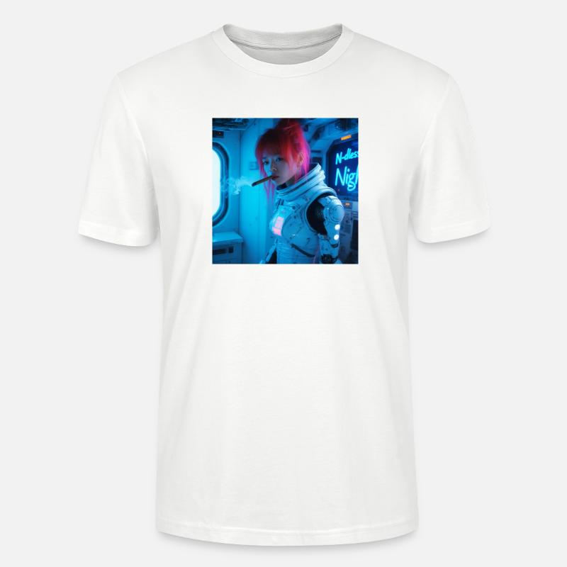 Space Soldier mit einer Zigarre - Stanley/Stella Unisex Bio-T-Shirt CRAFTER - Weiß