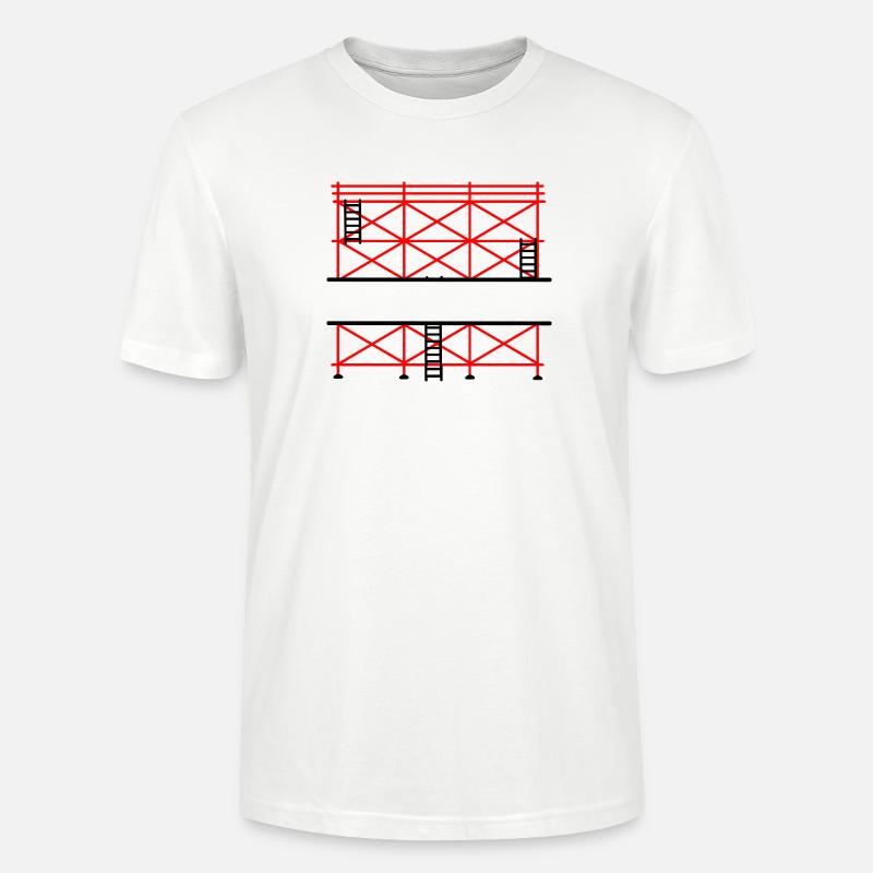 Bannière d’échafaudage pour constructeur d’échafaudages - T-shirt bio CRAFTER Stanley Stella Unisexe - blanc