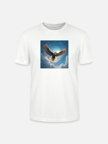 Krafttier Adler am Himmel - Stanley/Stella Unisex Bio-T-Shirt CRAFTER - Weiß