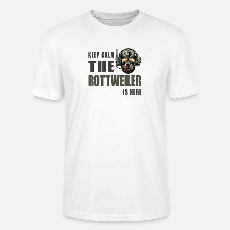 Rottweiler – Keep Calm Design - Stanley/Stella Unisex Bio-T-Shirt CRAFTER - Weiß