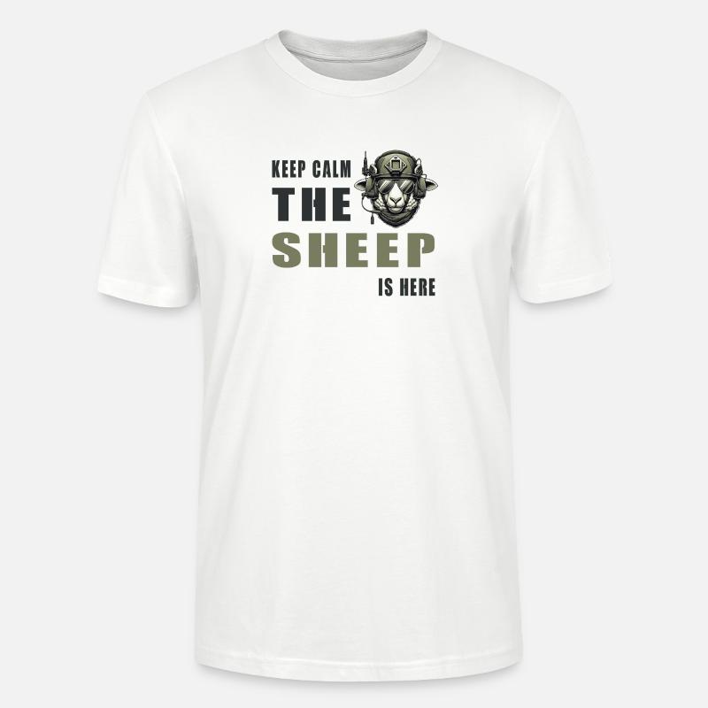 Schaf – Keep Calm Design - Stanley/Stella Unisex Bio-T-Shirt CRAFTER - Weiß