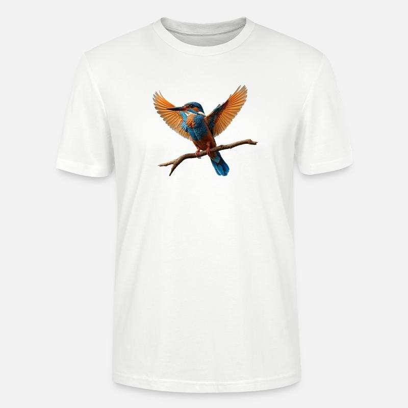 Lebhafter Eisvogel im Flug - Stanley/Stella Unisex Bio-T-Shirt CRAFTER - Weiß