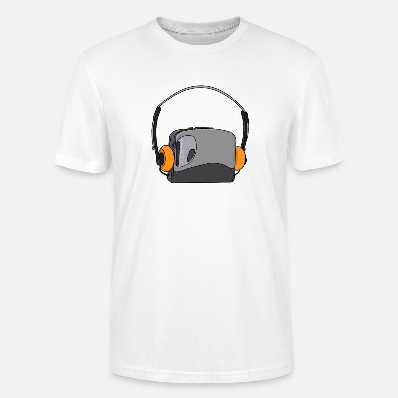 Cool Portable Cassette Audio Player - Stanley/Stella CRAFTER Unisex Organic T-Shirt - white
