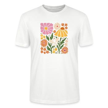 Sweet Blossom Bee - Stanley/Stella Unisex Bio-T-Shirt CRAFTER - Weiß - Vorne - Alina (178cm) & Michal (187cm)