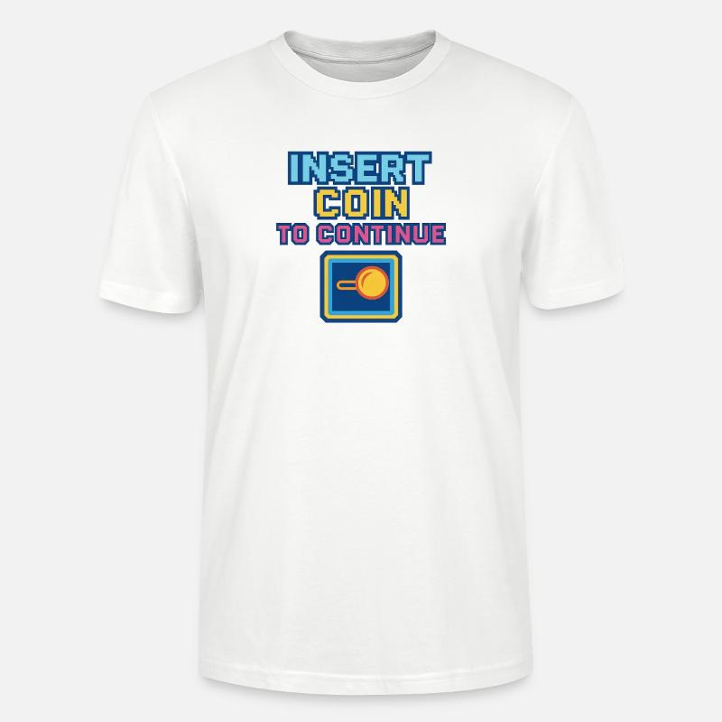 Conception de jeux d’arcade Retro Pixel - T-shirt bio CRAFTER Stanley Stella Unisexe - blanc