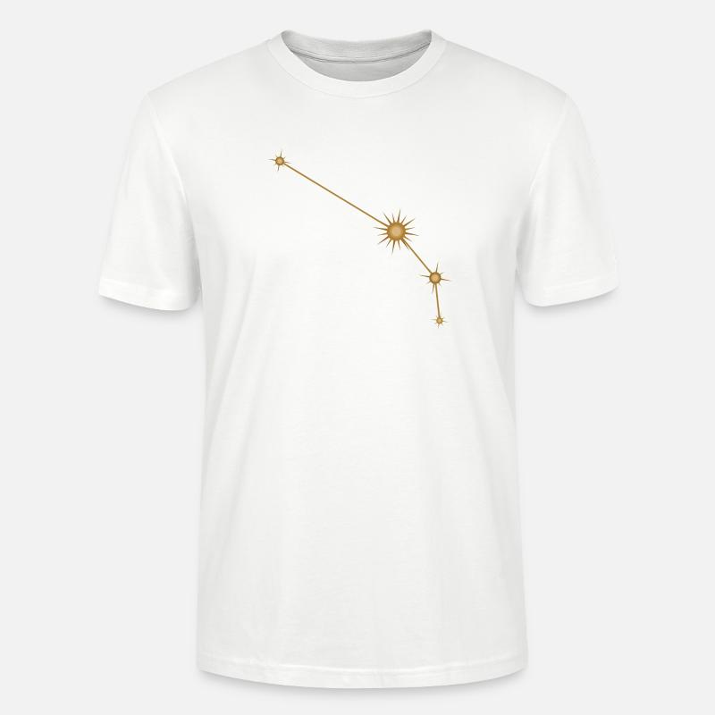 Stern Konstellation Widder Sternzeichen Sternzeichen Golden - Stanley/Stella Unisex Bio-T-Shirt CRAFTER - Weiß