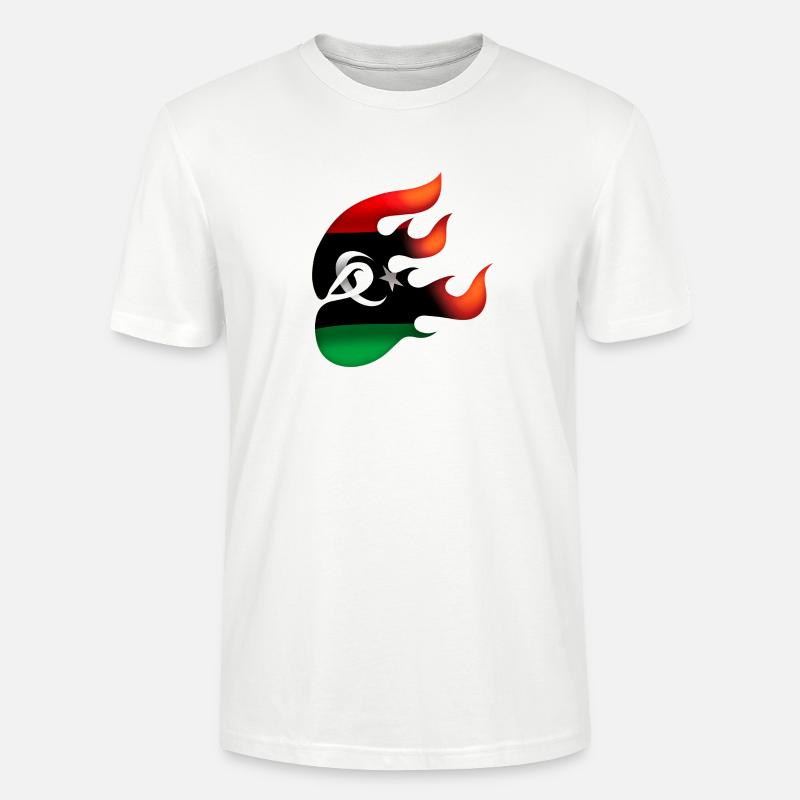 Drapeau de la Libye - Libye - Ninja - T-shirt bio CRAFTER Stanley Stella Unisexe - blanc