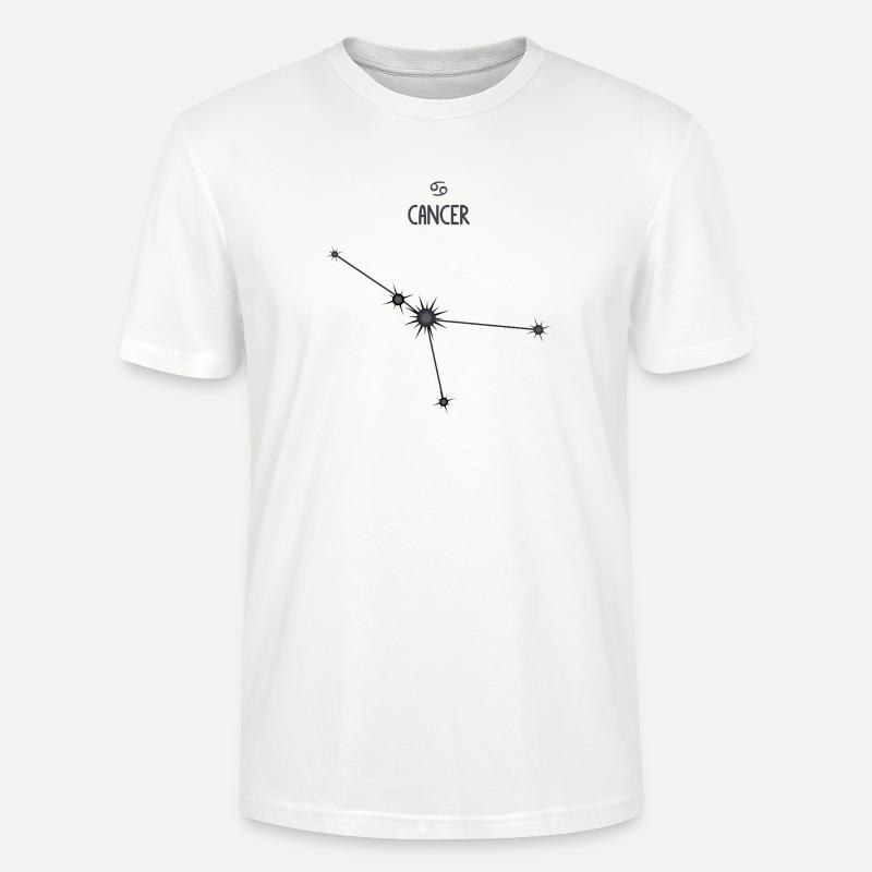 Krebs Sternzeichen Sternbild Sternbild Schwarz & Grau - Stanley/Stella Unisex Bio-T-Shirt CRAFTER - Weiß