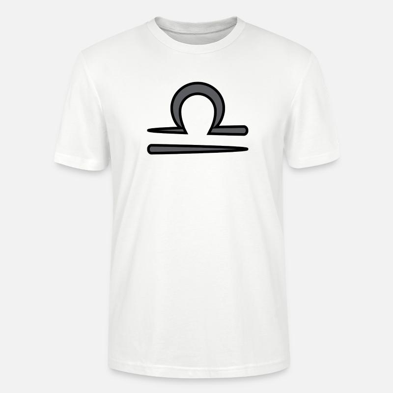 Waage Sternzeichen Symbol Schwarz & Grau - Stanley/Stella Unisex Bio-T-Shirt CRAFTER - Weiß