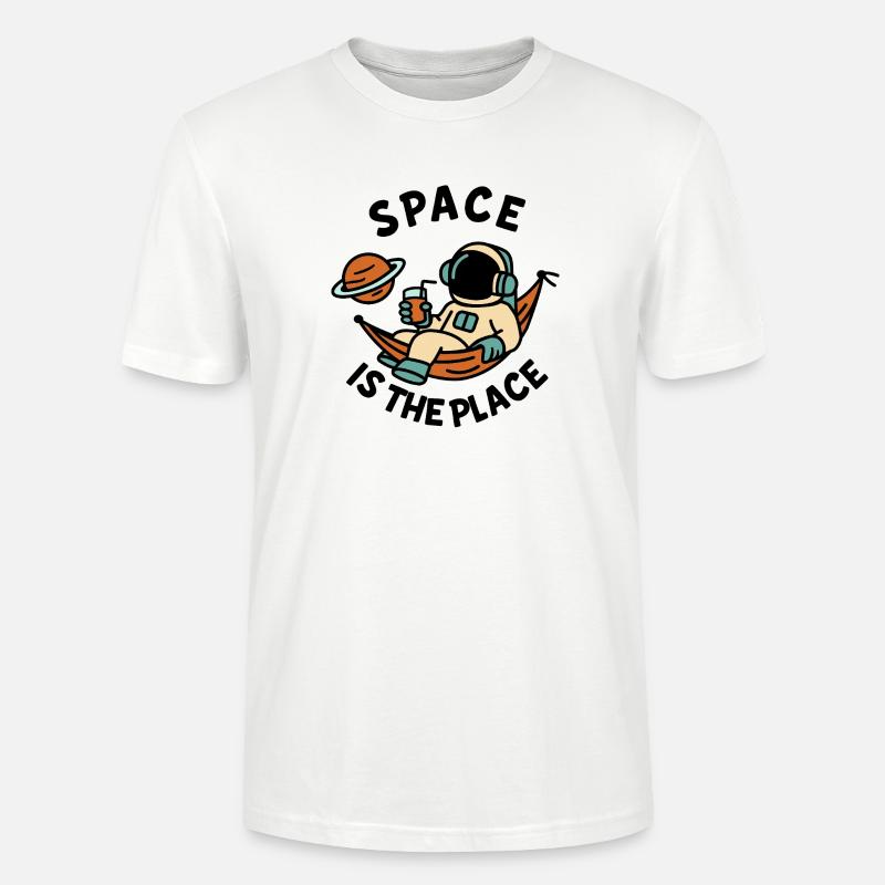 Space Explorer Astronaut Entspannendes Design - Stanley/Stella Unisex Bio-T-Shirt CRAFTER - Weiß
