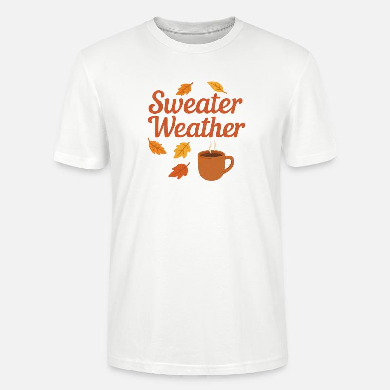 Météo du pull - T-shirt bio CRAFTER Stanley Stella Unisexe - blanc