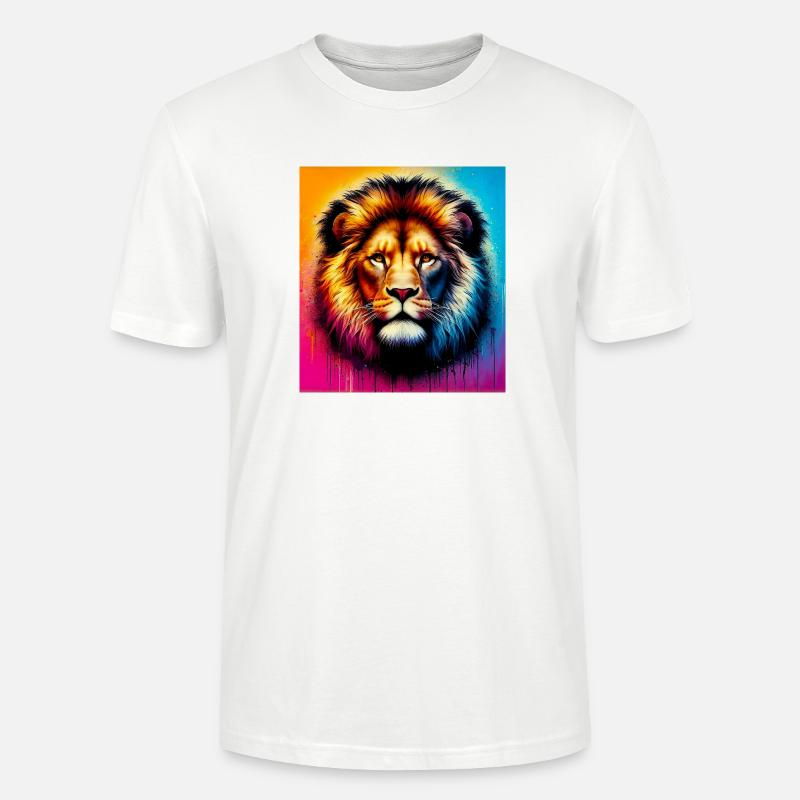 lion - Stanley/Stella CRAFTER Unisex Organic T-Shirt - white