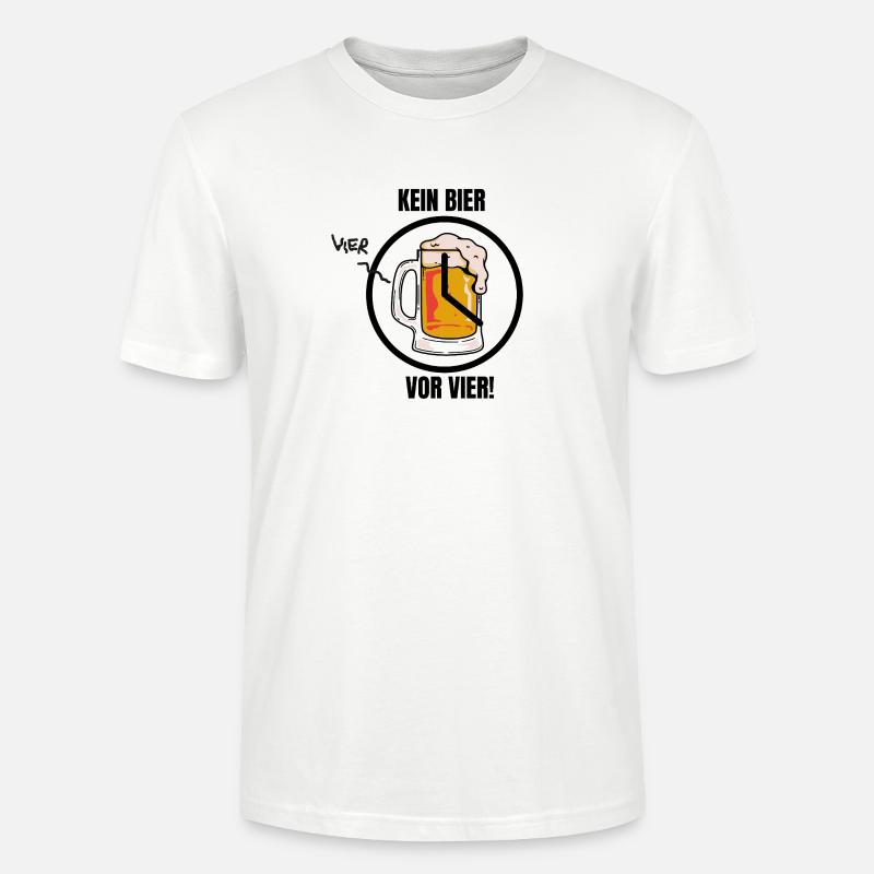KEIN BIER VOR VIER! - Stanley/Stella Unisex Bio-T-Shirt CRAFTER - Weiß