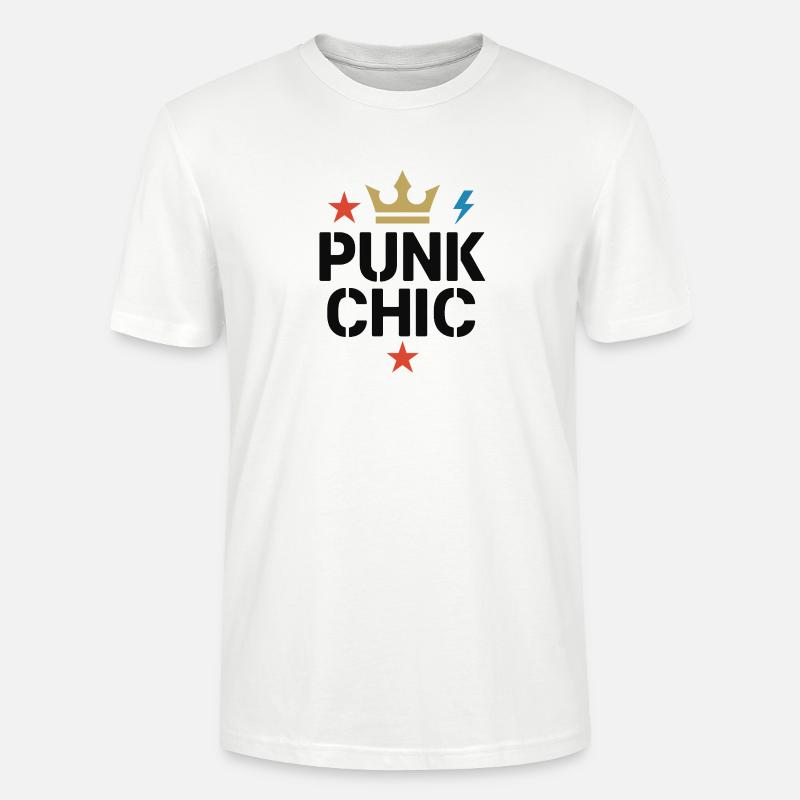 Punk Chic – Krone & Blitz - Stanley/Stella Unisex Bio-T-Shirt CRAFTER - Weiß