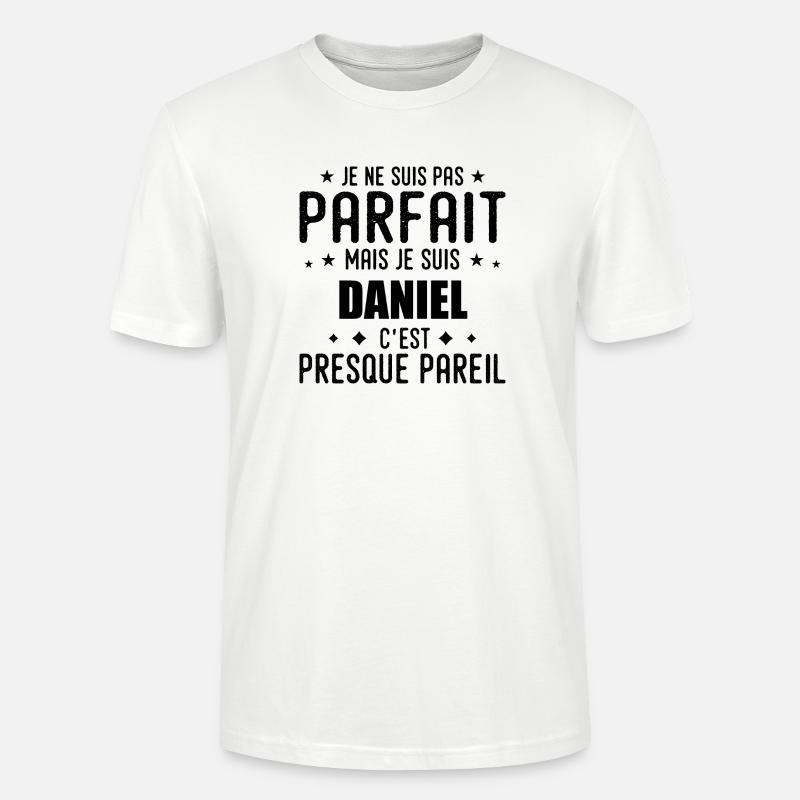 Daniel: authentisch, unvollkommen, oberflächlich, perfekt - Stanley/Stella Unisex Bio-T-Shirt CRAFTER - Weiß