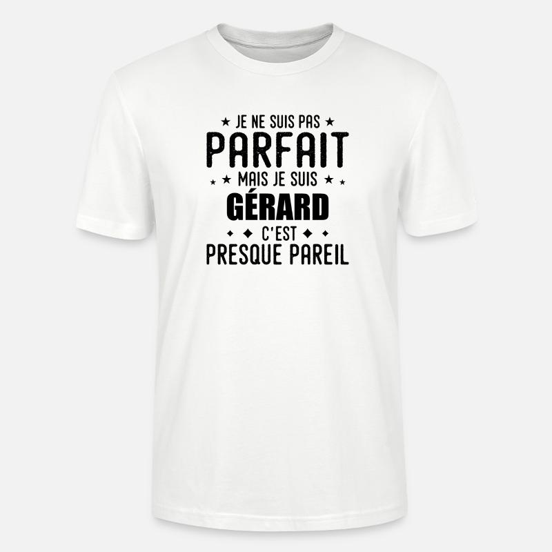 Gérard: authentisch, unvollkommen, oberflächlich, perfekt - Stanley/Stella Unisex Bio-T-Shirt CRAFTER - Weiß