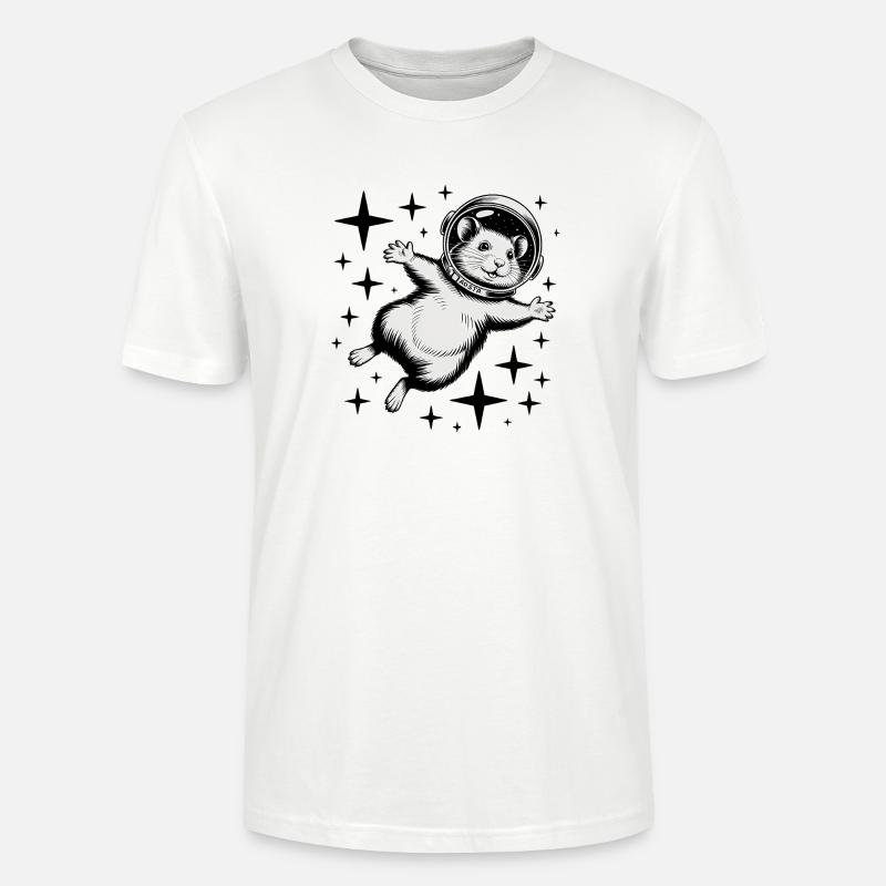 Hamster in Space - Cool Astonomy Logo - Stanley/Stella Unisex Bio-T-Shirt CRAFTER - Weiß