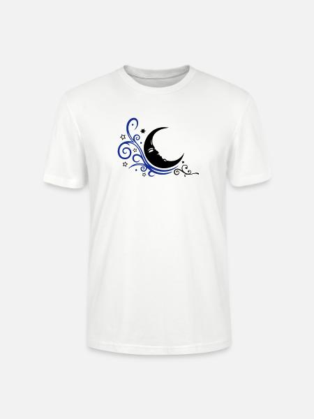 Mystical moon with stars night symbol - Stanley/Stella CRAFTER Unisex Organic T-Shirt - white