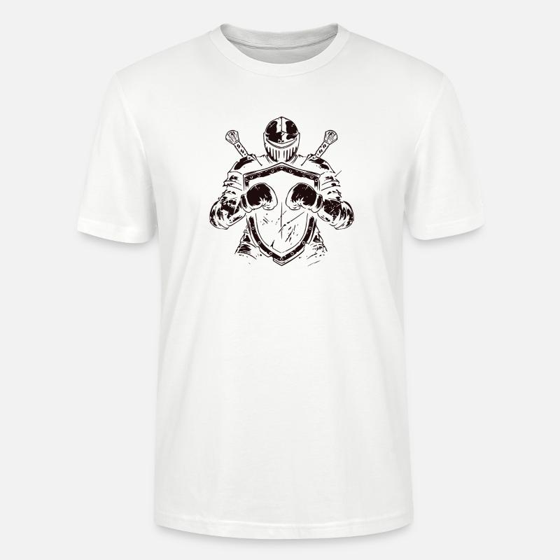 Chevalier avec bouclier et épée - T-shirt bio CRAFTER Stanley Stella Unisexe - blanc