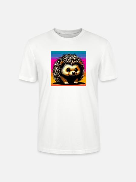 hérisson - T-shirt bio CRAFTER Stanley Stella Unisexe - blanc