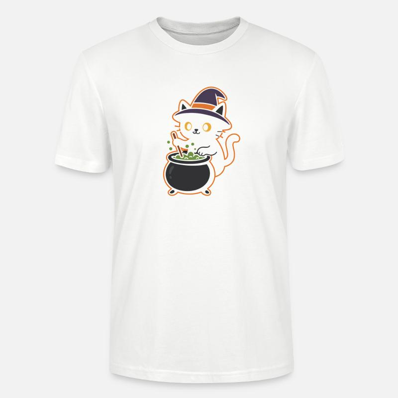 Conception magique de potion de sorcière pour chat - T-shirt bio CRAFTER Stanley Stella Unisexe - blanc
