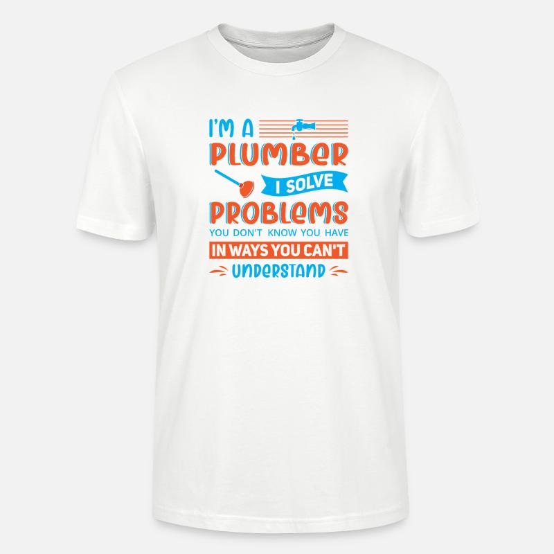 Heating Engineer Heating Construction Plumber Plumber - Stanley/Stella CRAFTER Unisex Organic T-Shirt - white