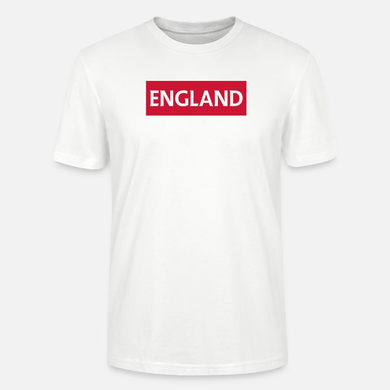 Conception de rotation du drapeau anglais - T-shirt bio CRAFTER Stanley Stella Unisexe - blanc