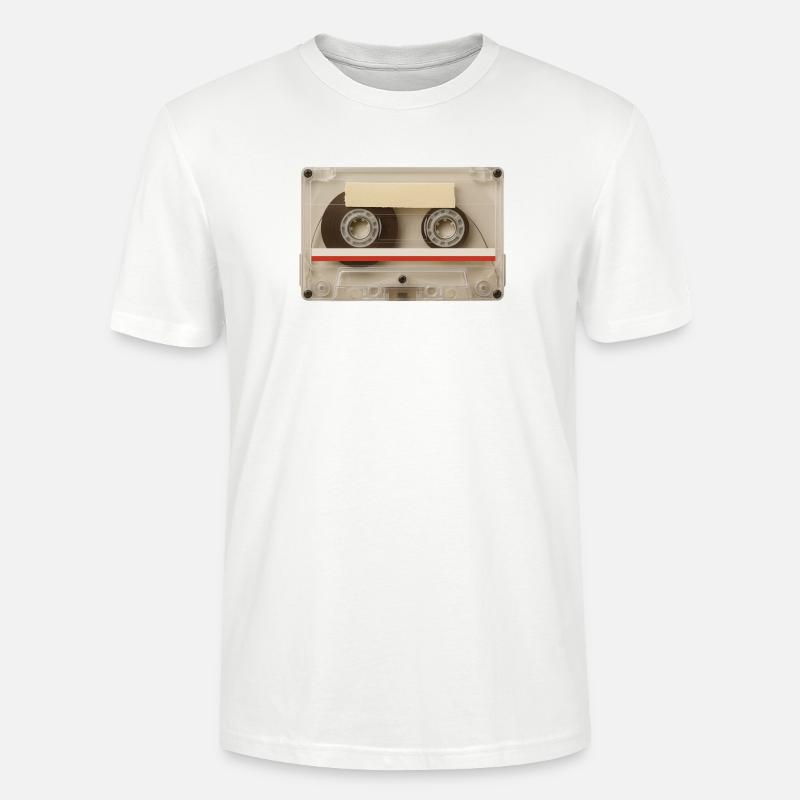 Transparente Kassette – Retro Mixtape - Stanley/Stella Unisex Bio-T-Shirt CRAFTER - Weiß