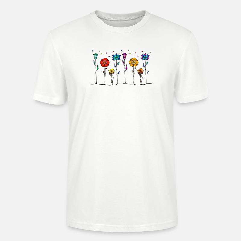 Fleur - T-shirt bio CRAFTER Stanley Stella Unisexe - blanc