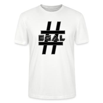 Hashtag EGAL Job Lovesickness Indifferent - Stanley/Stella CRAFTER Unisex Organic T-Shirt - white - Front - Alina (178cm) & Michal (187cm)