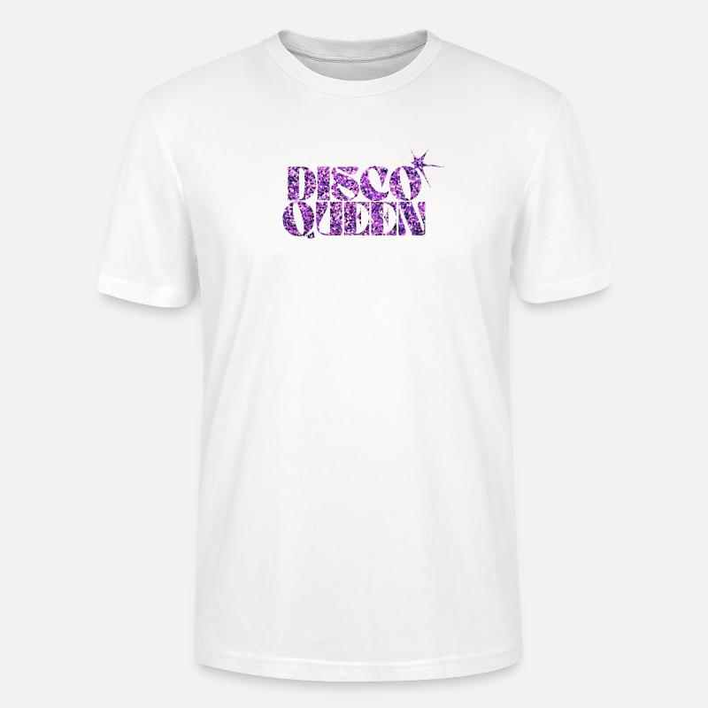 Disco Queen Glitzermuster - Stanley/Stella Unisex Bio-T-Shirt CRAFTER - Weiß