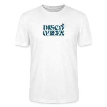 Disco Glitter Bubble Grafikdesign - Stanley/Stella Unisex Bio-T-Shirt CRAFTER - Weiß - Vorne - Alina (178cm) & Michal (187cm)