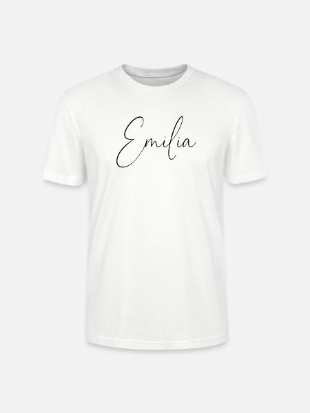 Emilia / Handwriting Design Personalized - Stanley/Stella CRAFTER Unisex Organic T-Shirt - white