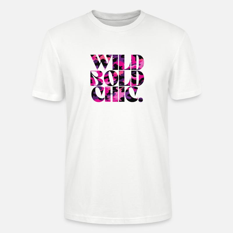 Wild Bold Chic Camo Pattern Design - Stanley/Stella CRAFTER Unisex Organic T-Shirt - white