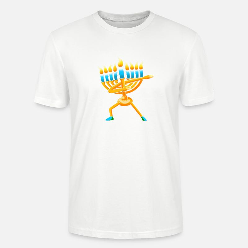 Hanoukka Hanoukka Hanoucca - T-shirt bio CRAFTER Stanley Stella Unisexe - blanc