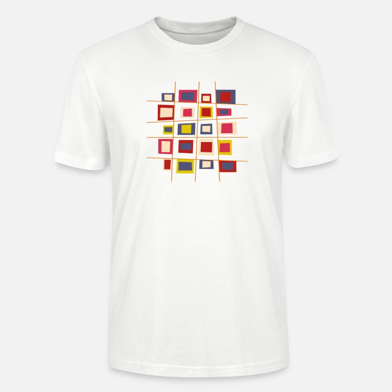 Design patchwork réalisé par Cean - T-shirt bio CRAFTER Stanley Stella Unisexe - blanc