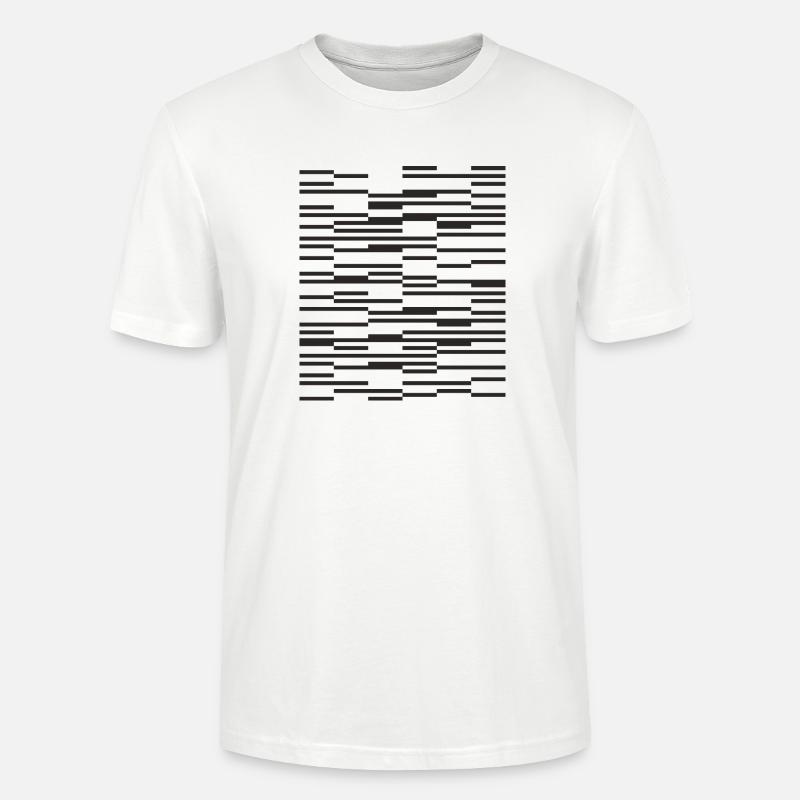 Liniendesign Minimalistischer Barcode - Stanley/Stella Unisex Bio-T-Shirt CRAFTER - Weiß