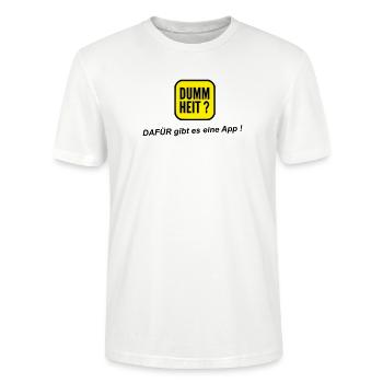 App stupid - Stanley/Stella CRAFTER Unisex Organic T-Shirt - white - Front - Alina (178cm) & Michal (187cm)